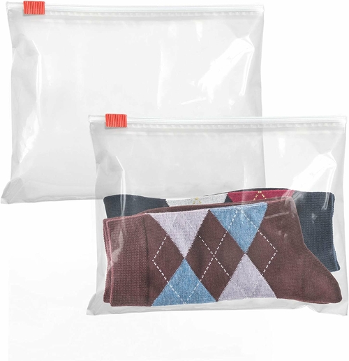 Pack of 100 Slider Zipper Bags 8 x 6. Clear Poly Bags 8x6. Thickness 3