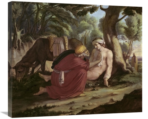 30 in. Merciful Samaritan Art Print - Karl Julius Milde
