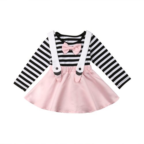 2019 Brand New Kids Baby Girls Stripes Clothes