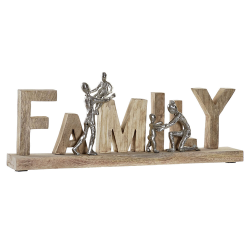 Decorative Figure DKD Home Decor Family Silver Aluminium (55 x 7,5 x