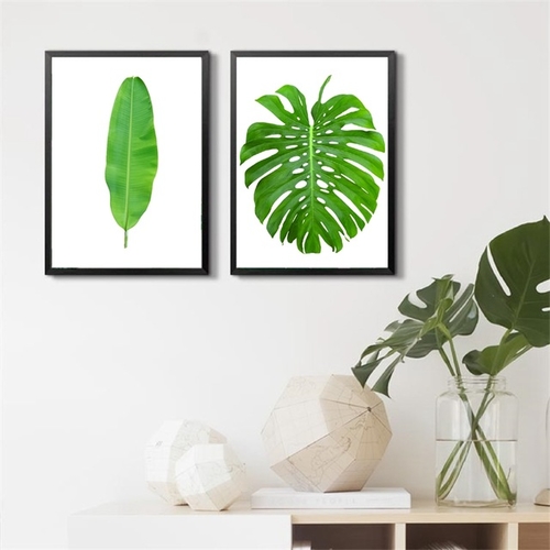 Tropical Plants Banana Leaves Canvas Art Print