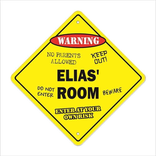 SignMission X-Elias Room 12 x 12 in. Crossing Zone Xing Room Sign - El