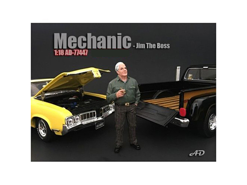 Mechanic Jim The Boss Figurine for 1/18 Scale Models by American