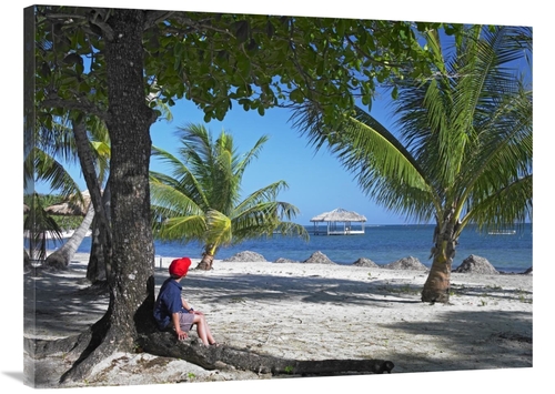 Global Gallery GCS-397015-3040-142 30 x 40 in. Tourist Resting Under P