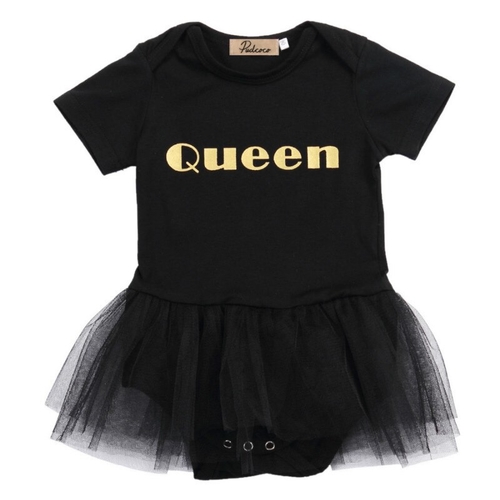 Lovely Newborn Baby Girls Queen Letter