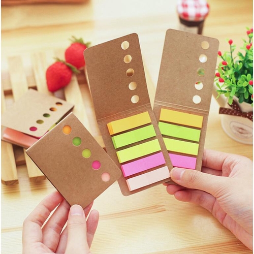 Cute Kraft Paper Solid Color Sticker