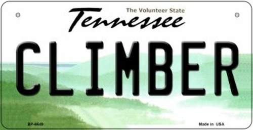 Smart Blonde BP-6649 Climber Tennessee Novelty Metal Bicycle Plate - 3