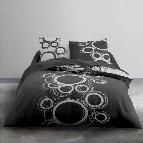 Bedding set TODAY White Circles Grey 220 x 240 cm