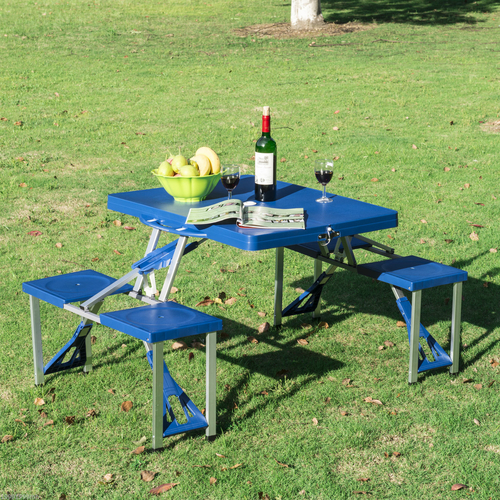 Outsunny Folding Picnic Table Chair Set Junior Outdoor Seating