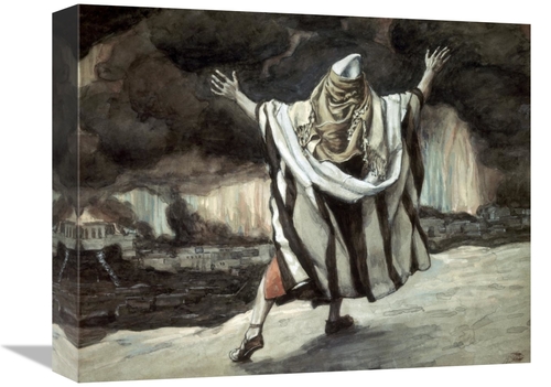 Global Gallery GCS-280194-16-142 16 in. Abraham Sees Sodom in Flames A