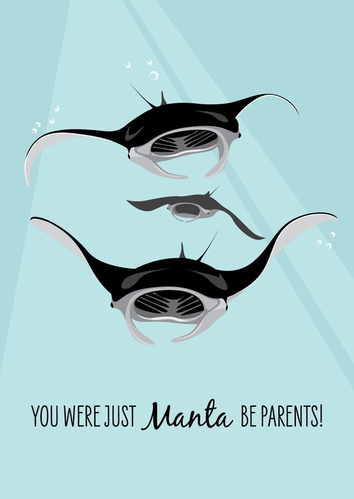 Baby Card - Mantarays