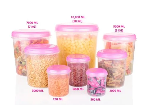 8 Piece Set Of Transparent Storage Container