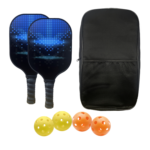 ZTECH Pickleball Set, 2 Paddles with 4 Pickleballs and Drawstring Bag,