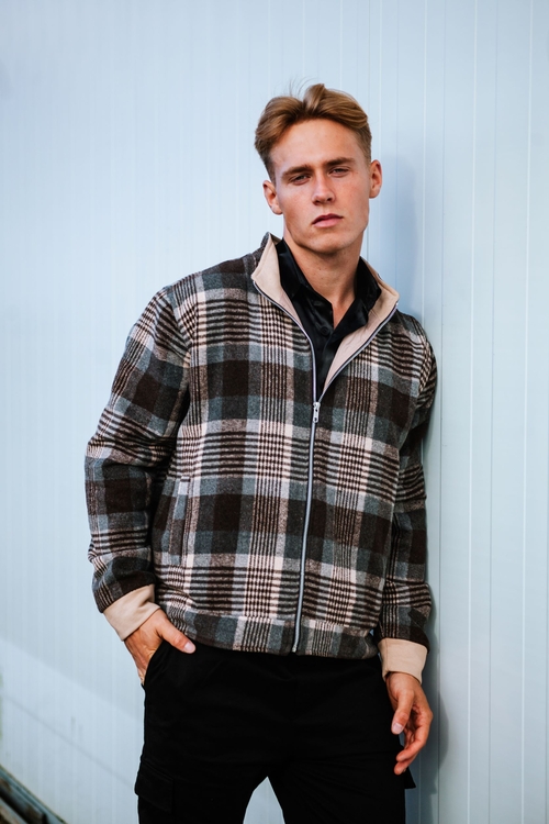 Brown checked jacket