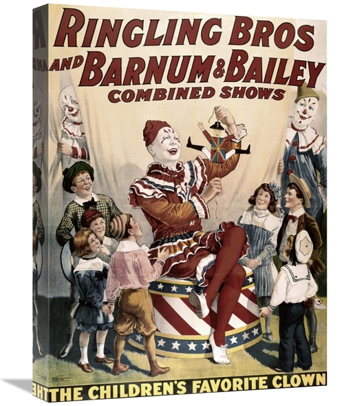 Global Gallery GCS-280674-22-142 22 in. Barnum & Bailey - Childrens Fa