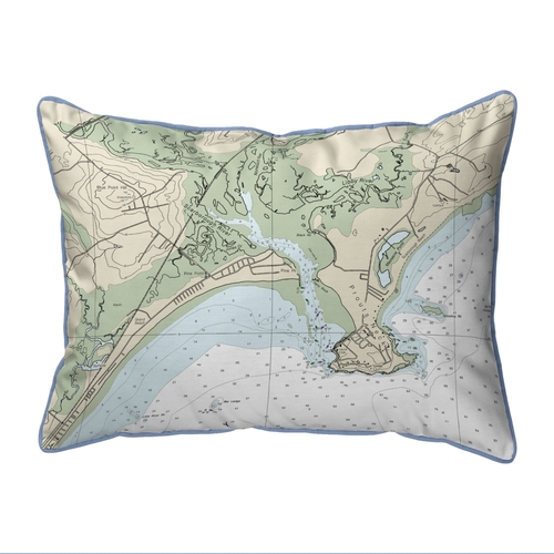 Betsy Drake HJ13287PPLB Pine Point, ME Nautical Map - Light Blue C