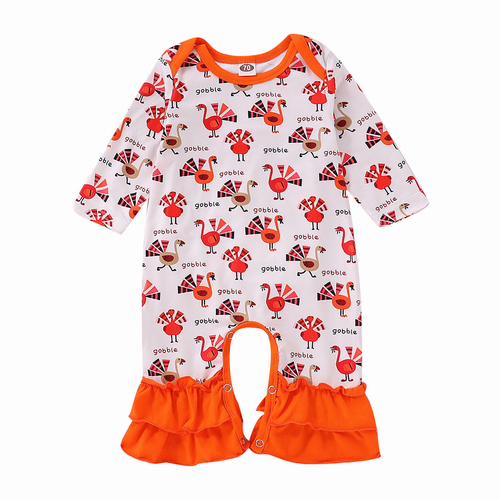 Toddler Infant Kids Baby Girl Boy Turkey Romper