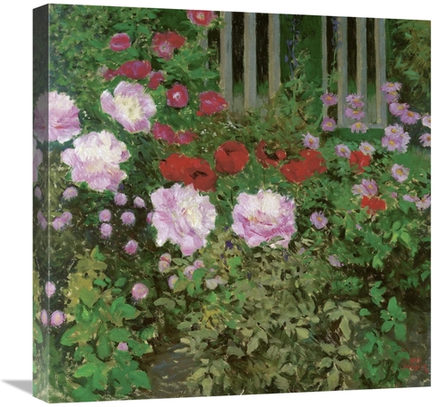 Global Gallery GCS-268326-22-142 22 in. Flowers & Garden Fence Art Pri