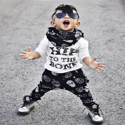 2pcs Kids Rock Street Style Clothing set Toddler