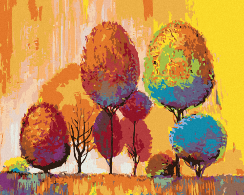 Paint by Numbers - COLOURFUL AUTUMN TREES