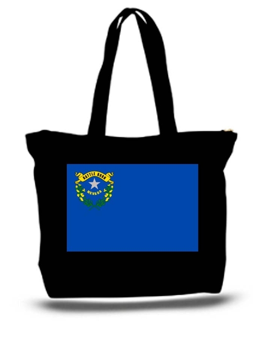 State Flag Of Nevada Large Tote New Zipper Bag