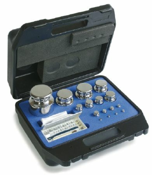 1 mg-500 g F1 Class Set of Weight in Plastic Case with Stainless Steel