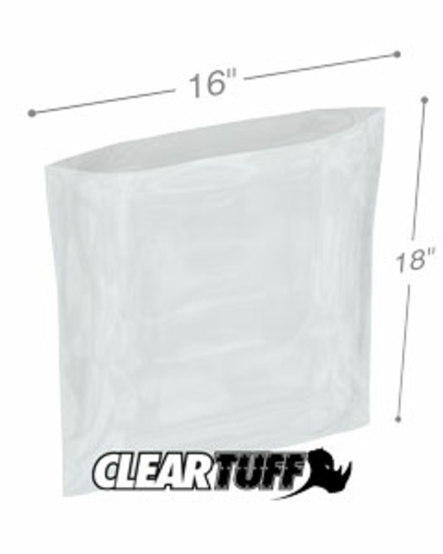 International Plastics PB31618 16 x 18 in. Clear Poly Bags, 0.003 