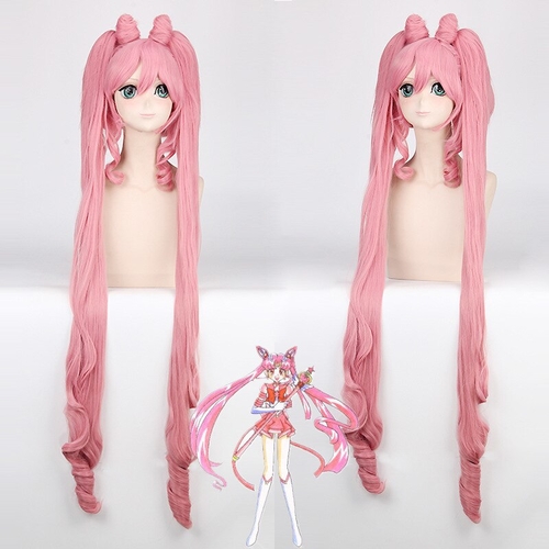 120cm Anime Long Wavy Chibi Usa Cosplay Wig