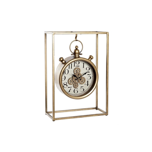 Table clock DKD Home Decor Crystal Golden Iron Movement (33 x 15 x 48