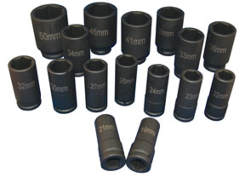 ATD Tools ATD-6406 16 Pc. 0.75 In. Drive Deep Metric Impact Socket Set