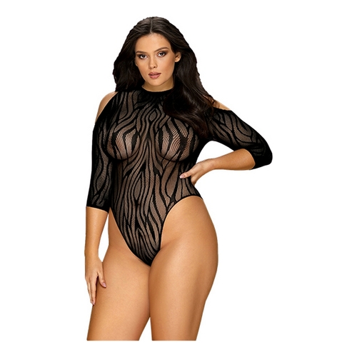 Lacy Bodysuit Obsessive B130 Black