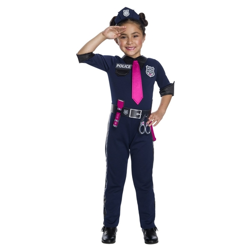 Rubies 279096 Halloween Girls Barbie Police Officer Costume - Medium