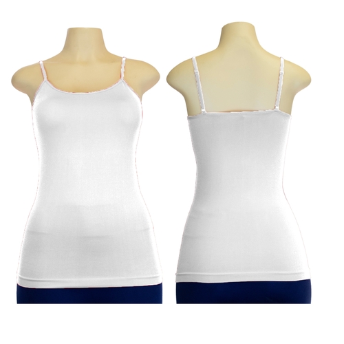 18 x 12 in. One Size Fits All Camsiole Tank Top, White - Case of 2