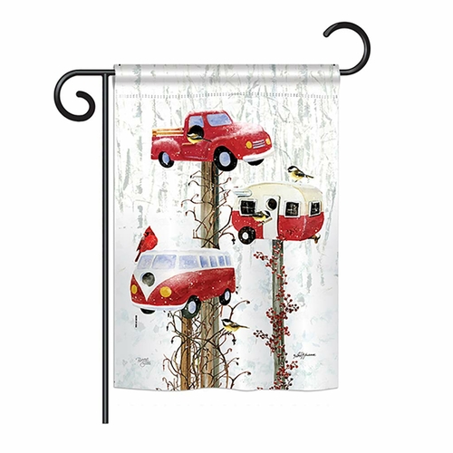 G164218-BO Retro Birdhouse Winter Wonderland Impressions Decorative Ve