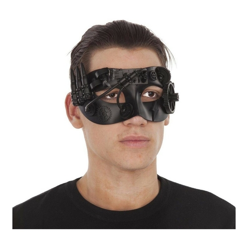 Blindfold Steampunk Black