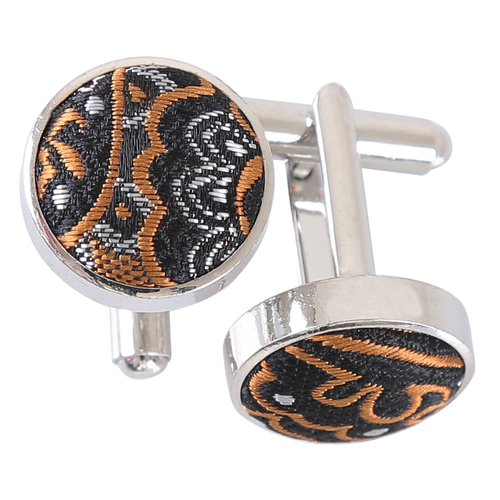 Royal Paisley Cufflinks - Gold & Silver