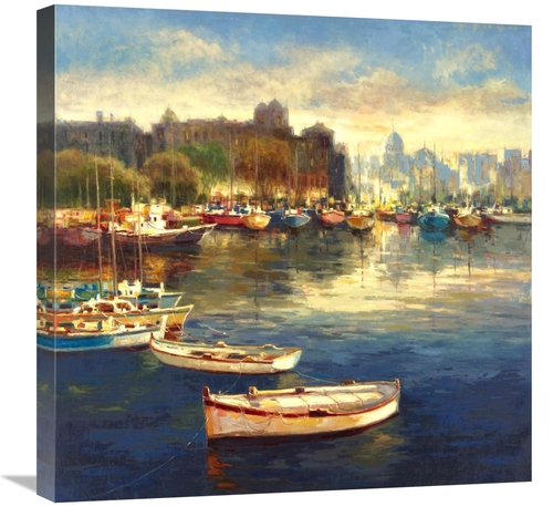 Global Gallery GCS-39151-2424-142 24 x 24 in. Harbor At Dusk Art Print