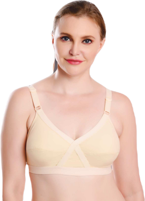 Comfortfit Non-Padded Non-Wired Molded Full Coverage Bra  Beige
