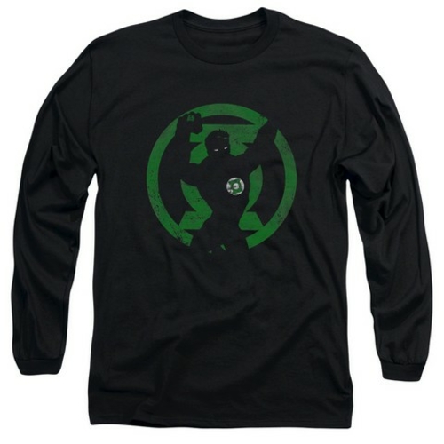 Trevco Dc-Gl Symbol Knockout Long Sleeve Adult 18-1 Tee, Black - M