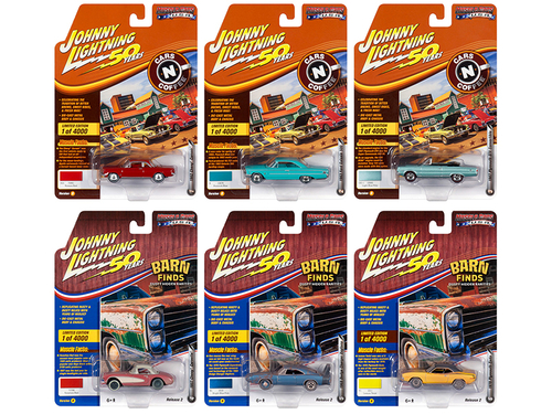 Muscle Cars USA 2019 Set B of 6 Cars Release 2 \Johnny Lightning 50th