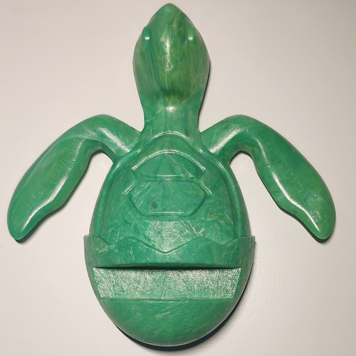 DARK GREEN Sea Turtle Holder made of trash plastic bottle lids