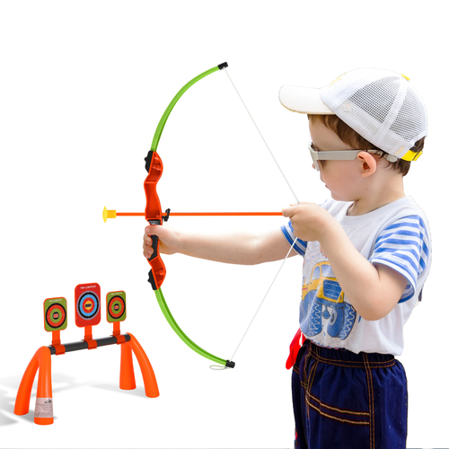 Qaba Children Bow And Arrow Set for Kids Ages of 3-6 Years Orange