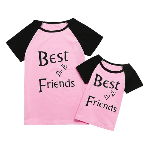 Fashion Family Matching Clothes Summer Letter