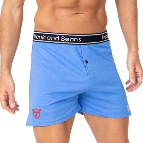 Mens Cotton Boxer Shorts Blue