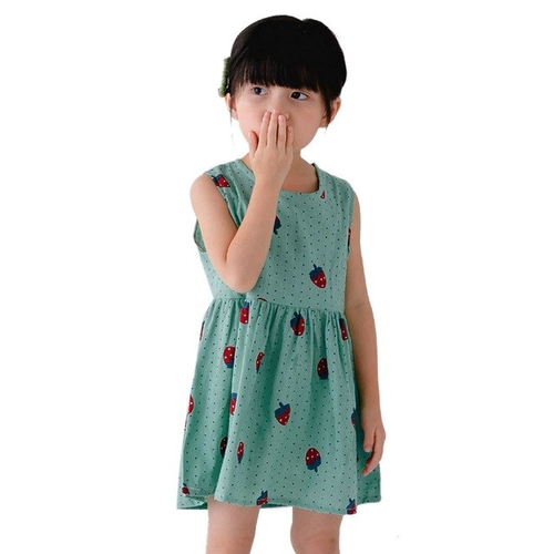 2018 Summer Fashion Girls Strawberry Print