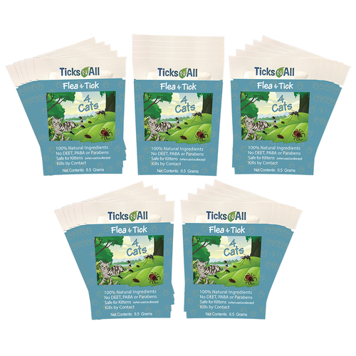 All Natural Flea and Tick Wipes 4 Cats (25 cnt.)
