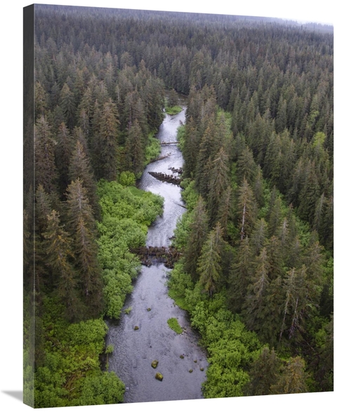 Global Gallery GCS-395449-2432-142 24 x 32 in. Stream & Boreal Forest&