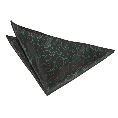 Swirl Handkerchief - Black & Green