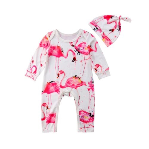 Toddler Baby Kid Girl Boy Flamingo Romper