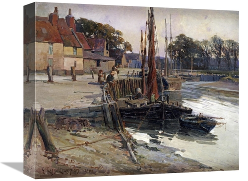 Global Gallery GCS-266338-16-142 16 in. A Cornish Fishing Village Art 